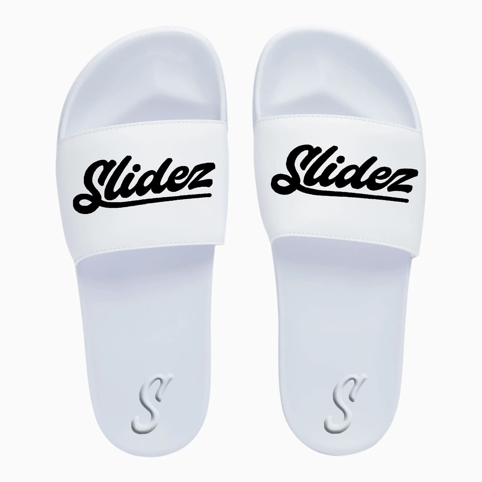 Early digital mockup of Slidez with a script logo strap